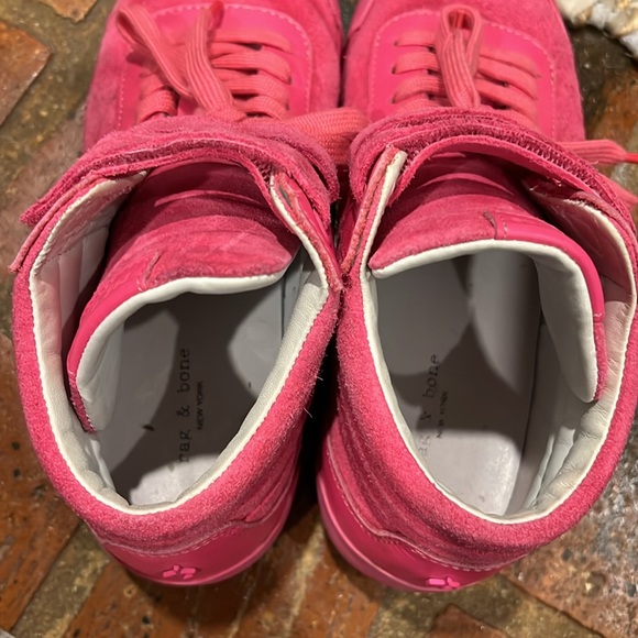 Rag & bone Nova hot pink high top sneakers size 7 - Picture 10 of 12